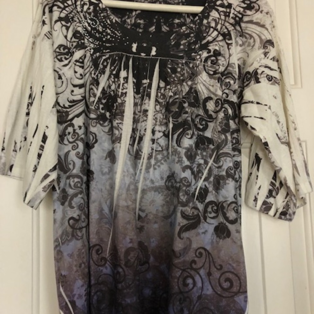 multi colored loose fitting top